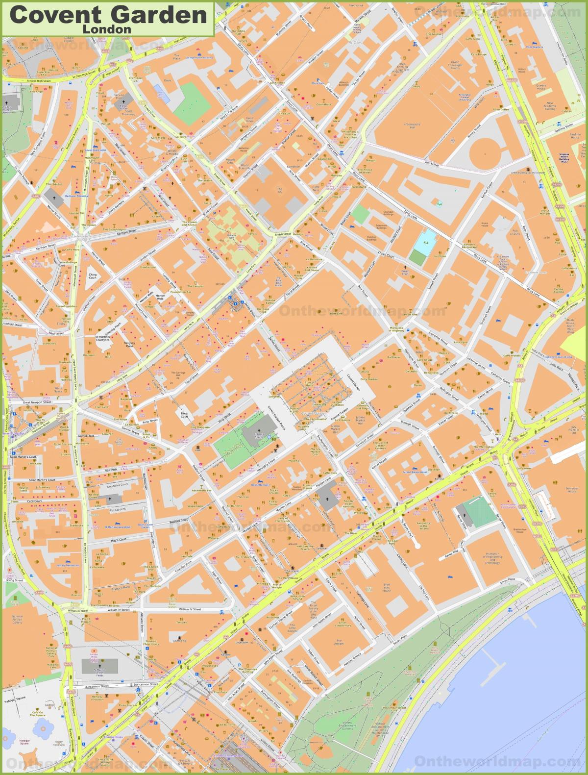 Ковент-Гарден Лондон карта