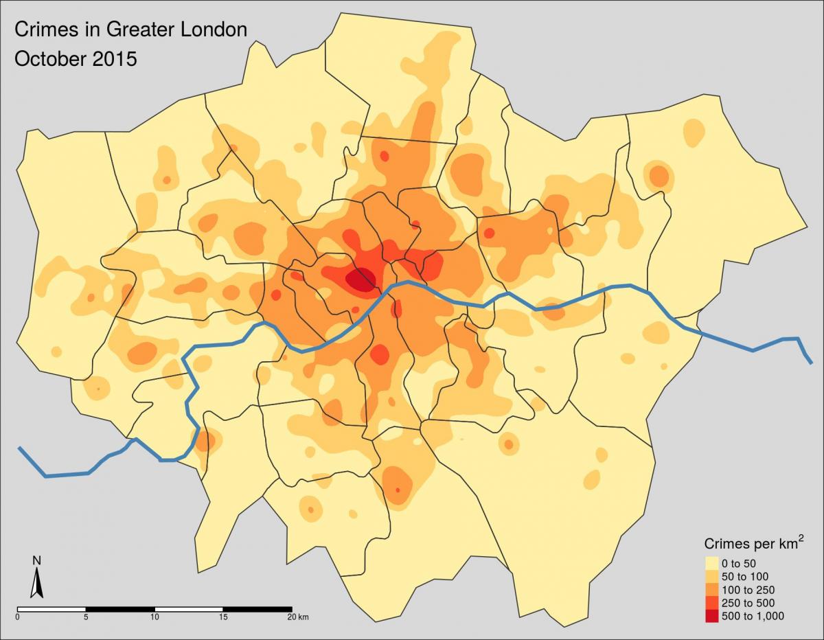 карта Лондона преступности