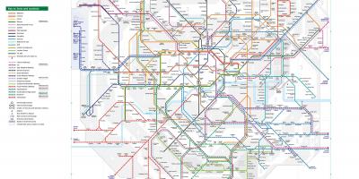 Национальных железнодорожных карте Лондона