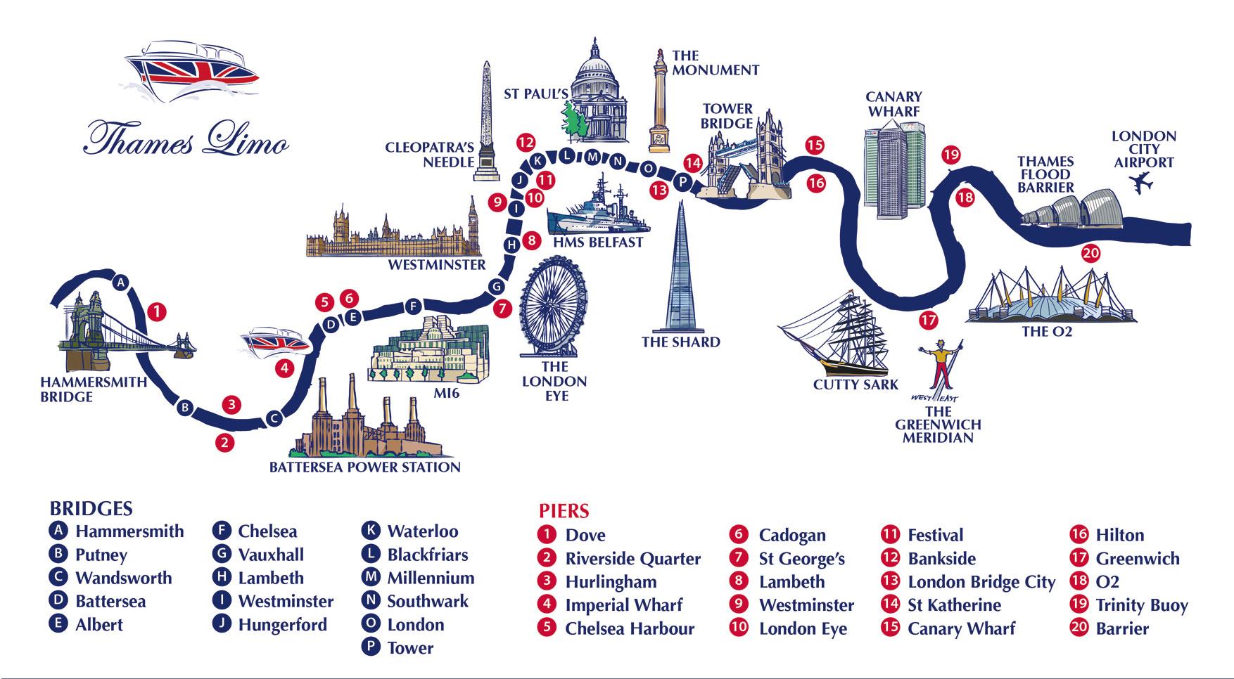 Направление лондона. Карта реки Темза с достопримечательностями. Река Темза в Лондоне на карте. Река Темза на карте. Тауэрский мост на карте Лондона.