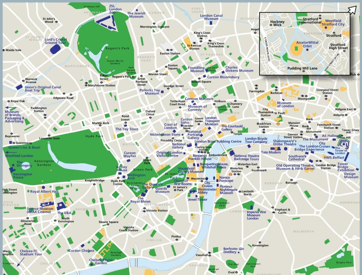 туристическая карта Лондона