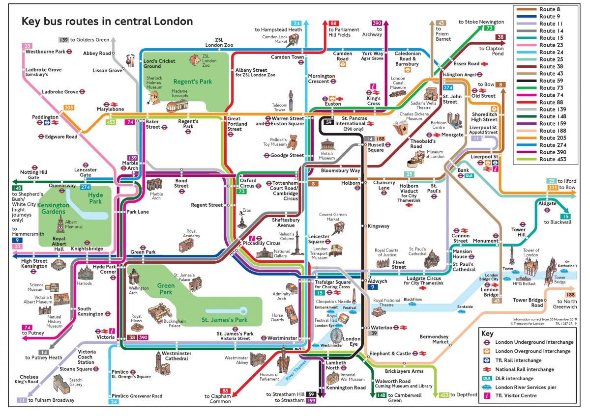автобусная карте Лондона