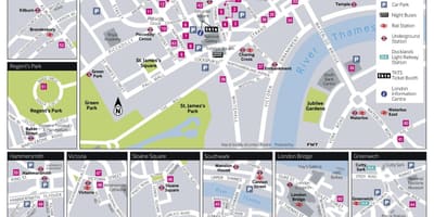 Карта театры Лондона