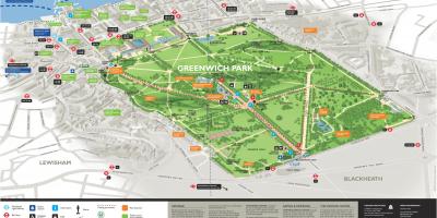 Карта Гринвичский парк Лондон