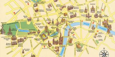 Достопримечательности Лондона карте