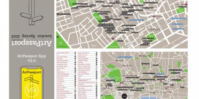 Карта художественные галереи Лондона