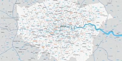 Почтовый индекс карта Лондона