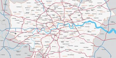 Карта большого Лондона