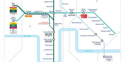 Доклендское легкое метро Лондон карта